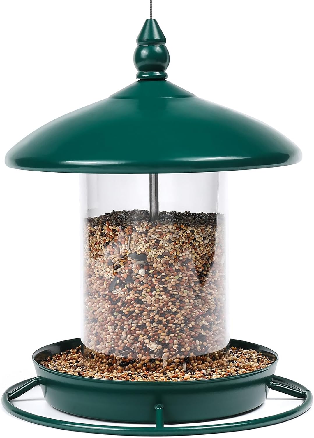 Pack of 2 - Metal Roof Bird Feeder for Backyard Birds, Bronze.