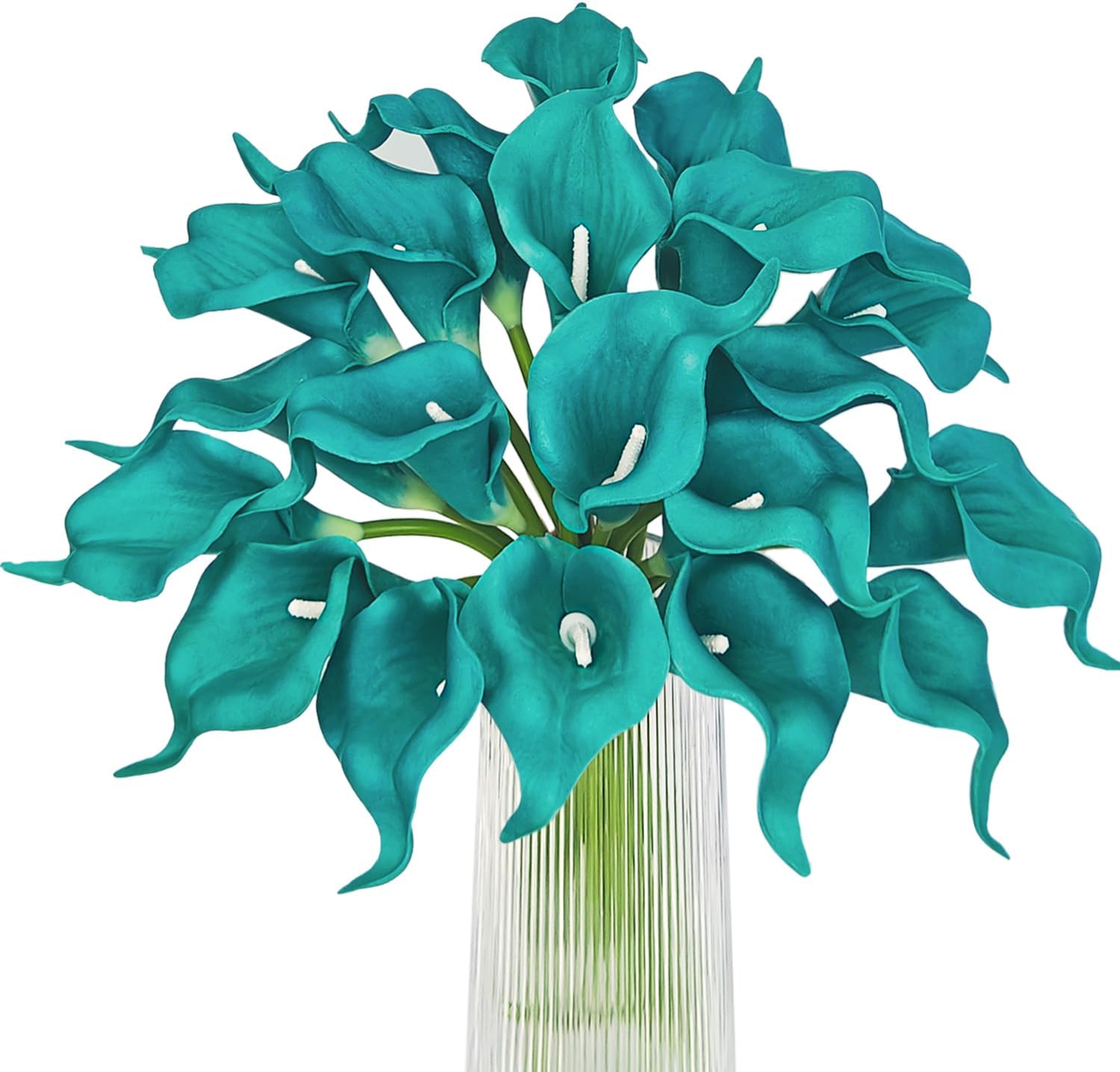 White Calla Lily 12Pcs Artificial Flowers Bouquet for Wedding Bride Shower Blessing Gift Home Decoration Faux Calla Lilies Flower, White