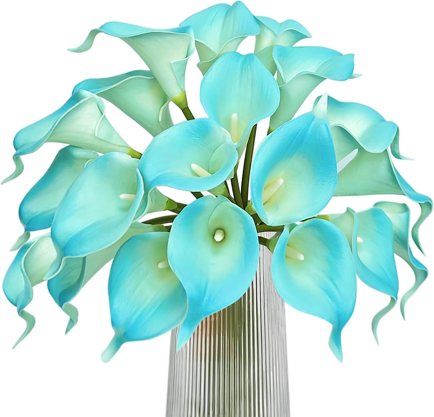 White Calla Lily 12Pcs Artificial Flowers Bouquet for Wedding Bride Shower Blessing Gift Home Decoration Faux Calla Lilies Flower, White