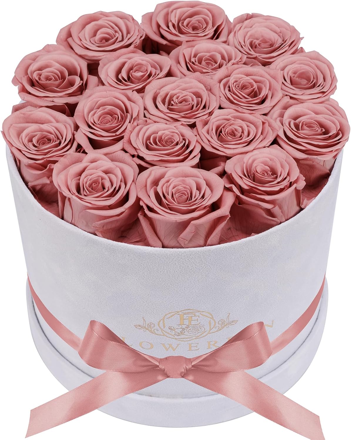 17 Flowers in a Luxury Suede Box, Birthday Gifts for Women, Preserved Flowers, Mothers Day Roses Gift for Mom, Dusty Rose