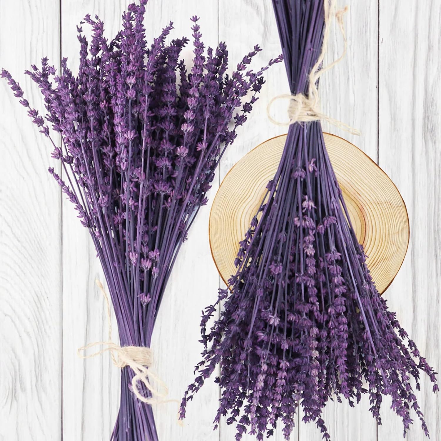 Dried Purple Lavender Flowers Bundle-Dried Preserved Lavender Bouquet 15-17" for Shower Weeding Home Vase Decor, Crafts, Aromatherapy, Fragrance, Fresh Silk Dry Live Plants, 50g(1.76oz)